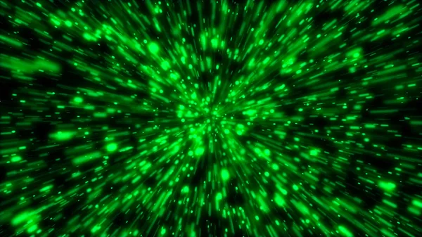 緑の抽象的な天体写真銀河旅行ポータル — ストック写真