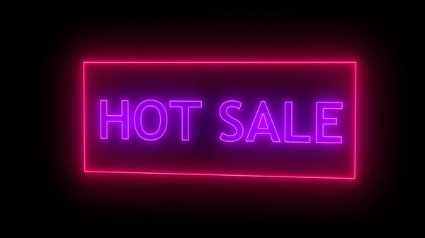 Neon Znak Gorący Sprzedaż — Zdjęcie stockowe