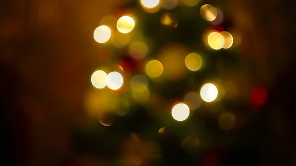 Sfondo Astratto Con Luci Sfocate Dell Albero Natale — Foto Stock