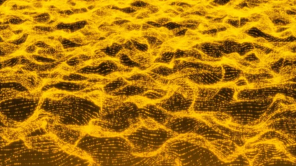 Lujoso Oro Brillante Partículas Onda Fondo —  Fotos de Stock