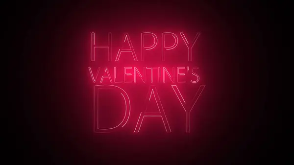 Gelukkige Valentijnsdag Tekst Neon — Stockfoto