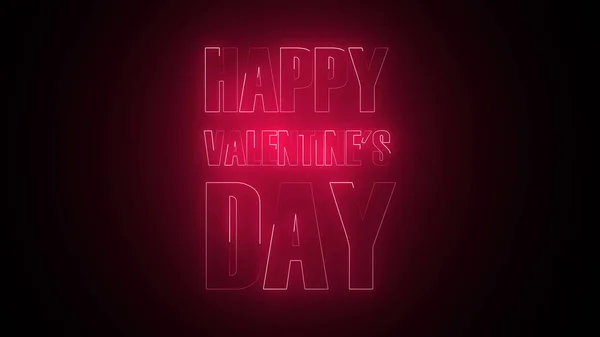 Sevgililer Günün Kutlu Olsun Neon Metni — Stok fotoğraf