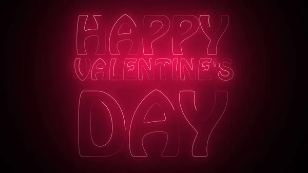 Happy Valentine Day Texte Néon — Photo
