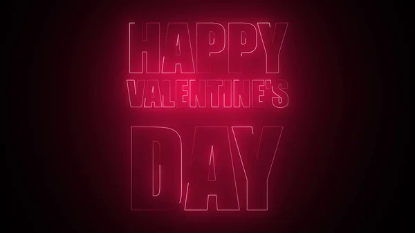 Gelukkige Valentijnsdag Tekst Neon — Stockfoto