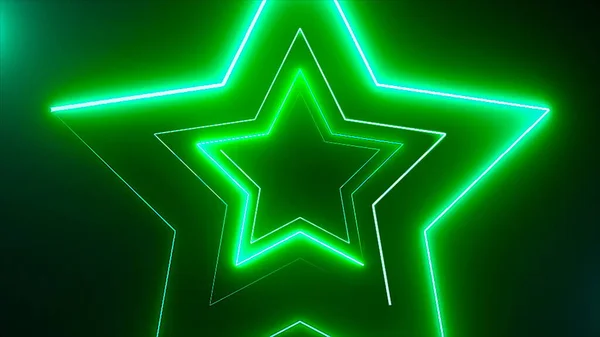 Abstract digital background with neon stars