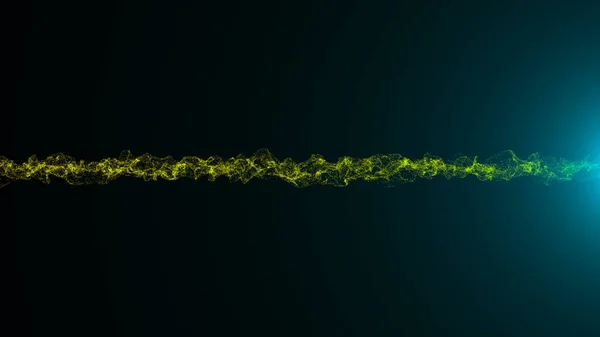 きらびやかなフレアと輝き粒子の波状 — ストック写真