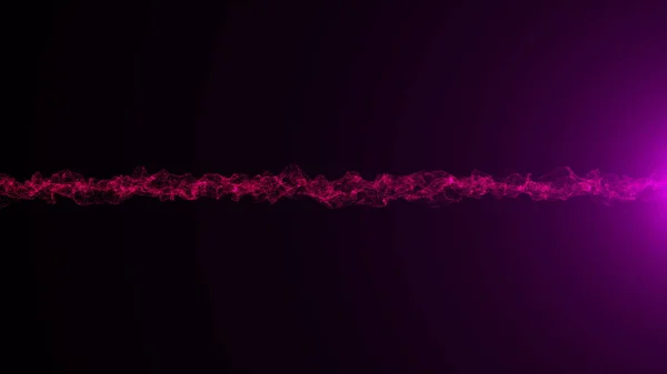 Golvende Oppervlak Van Glans Deeltjes Met Glinsterende Flare — Stockfoto