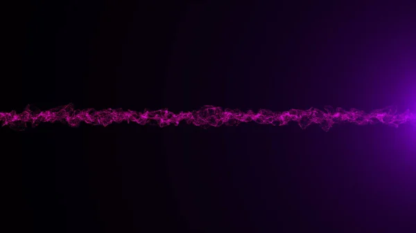 Superfície Ondulada Partículas Brilho Com Clarão Brilhante — Fotografia de Stock