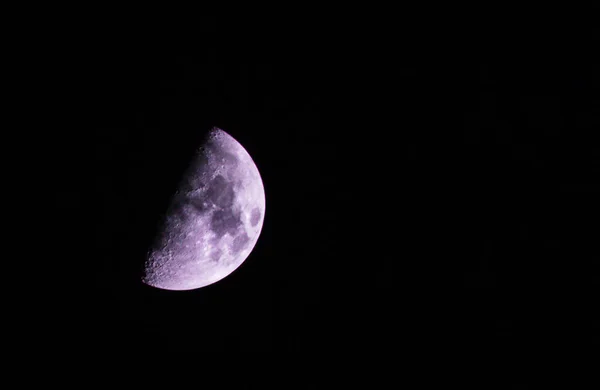 Half Purple Moon — Stock Photo, Image