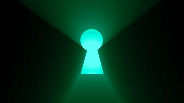 明るい光のキーホール ソリューションコンセプト — ストック写真