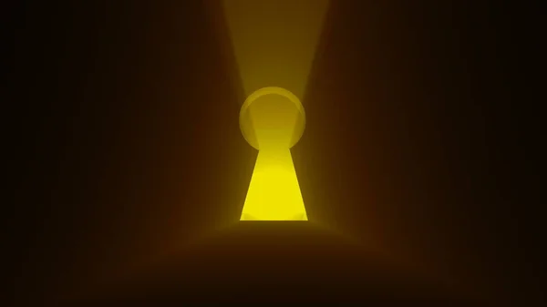 Keyhole Bright Light Solution Concept — Stock Photo, Image