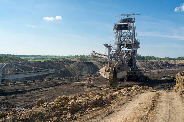 Uhelné Důlní Stroje Důlní Rypadlo — Stock fotografie