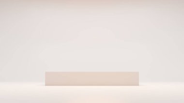 Stüdyoda küp var. 3d illüstrasyon