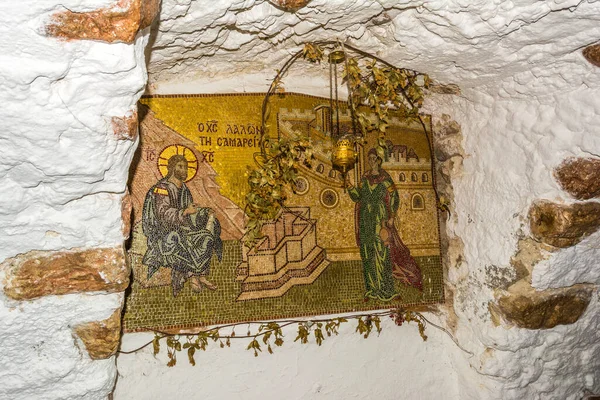 在Paleokastritsa修道院的耶稣基督摩西 — 图库照片