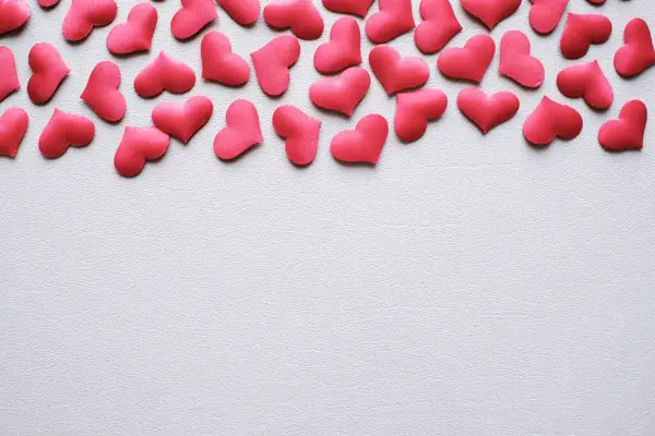 Amor Fondo Día San Valentín Con Corazones Rojos Espacio Copia — Foto de Stock