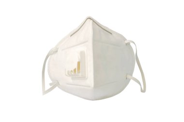 Beyaz arkaplanda burun maskesi