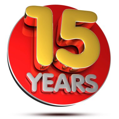 15 Yıl İşareti, 3 boyutlu illüstrasyon