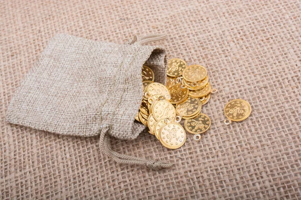 Plenty Fake Gold Coins View — Stock Photo, Image