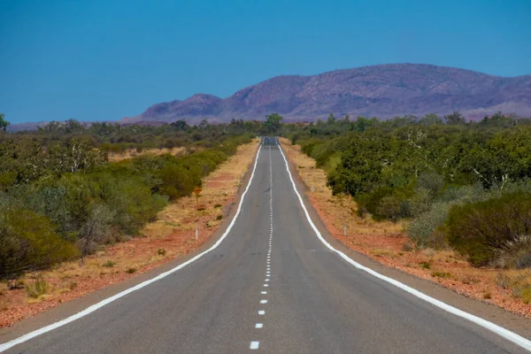 Empty Hot Road Western Australia Leading Karijini National Park — Stock Photo, Image
