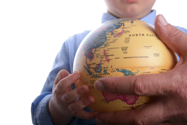 Baby Holding Globe — Stock Photo, Image