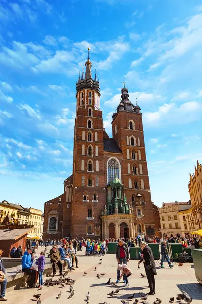Basilica Saint Mary Krakow Poland — Stock Photo, Image