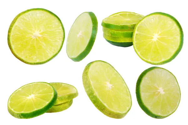Sliced Lemon White Background — Stock Photo, Image