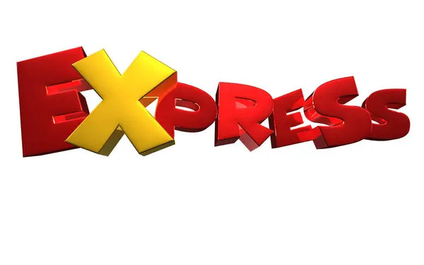 Express White Illustration — Stock Photo, Image