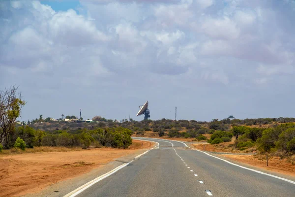 Историческая Спутниковая Антенна Музее Космоса Истории Карнарвона Западной Австралии — стоковое фото
