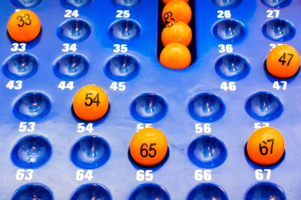 Bingo Balls Bakgrundsvy — Stockfoto
