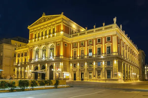 Musikverein Wiedeń Piękny Widok Ulicę Architektura Wiedniu Austria — Zdjęcie stockowe