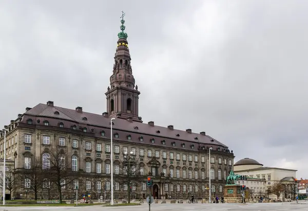 Palacio Christiansborg Copenhague Vista Fondo — Foto de Stock