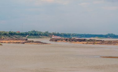 Island mekong river and Thai-Laos