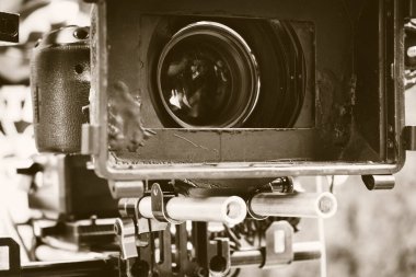 Film yapım ekibi yakın çekim görüntüsü
