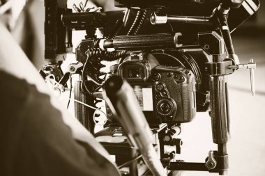 Film yapım ekibi yakın çekim görüntüsü