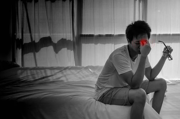 Junger Asiatischer Mann Leidet Unter Schmerzen Konzept Für Gesundheitsprobleme — Stockfoto