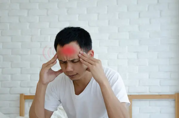 Junger Asiatischer Mann Leidet Unter Schmerzen Konzept Für Gesundheitsprobleme — Stockfoto
