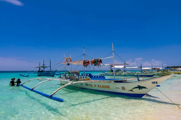 White Beach Boracay Filipinas — Fotografia de Stock
