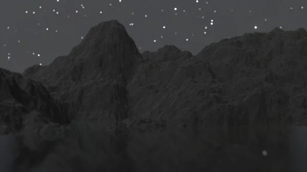 夜の自然景観と星空 — ストック写真