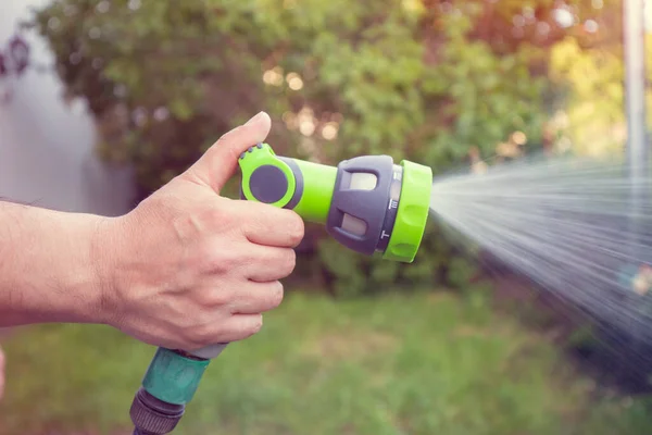 Closeup of Garden Hand Shower Water Sprayer