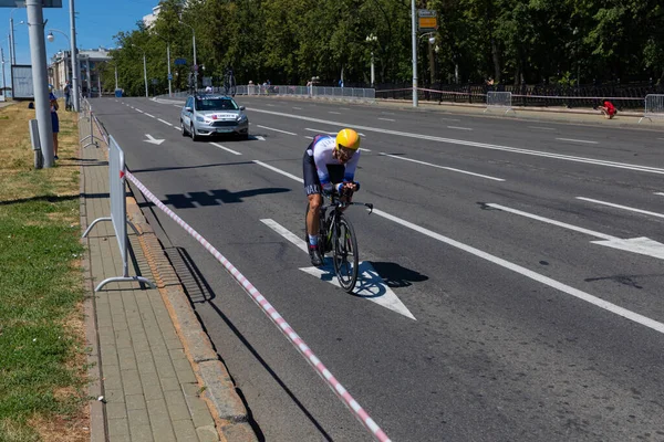 Minsk Belarus Juni 2019 Cyklist Från Slovakien Canecky Deltar Man — Stockfoto