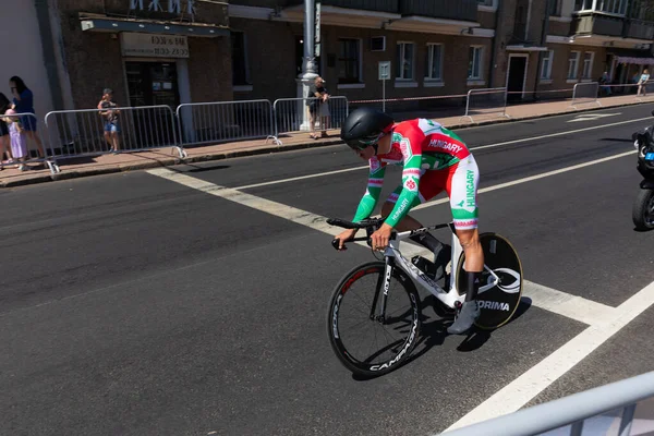 Minsk Belarus Juin 2019 Cycliste Hongrois Pelikan Participe Course Individuelle — Photo