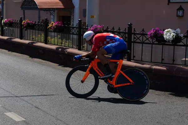 Minsk Weißrussland Juni 2019 Radrennfahrer Aus Kroatien Barac Nimmt Einzelstartrennen — Stockfoto