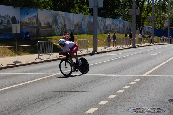 Minsk Beyaz Rusya Haziran 2019 Ukraynalı Bisikletçi Haziran 2019 Minsk — Stok fotoğraf