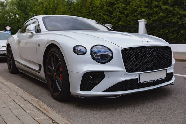 stock image White brand new luxury sport car Bentley Continental GT 2018 coupe