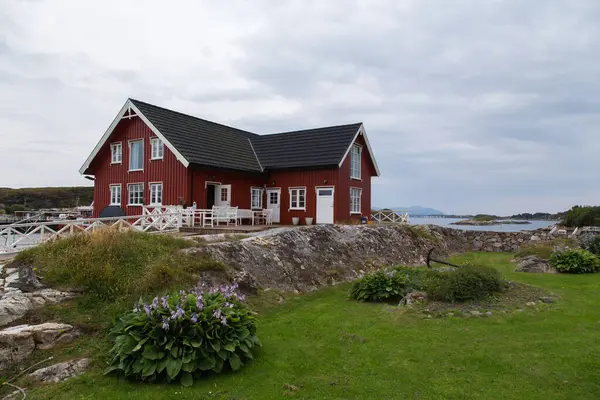 Noorwegen Eiland Averoy Nordic Landschap Noord Herfst Foto — Stockfoto