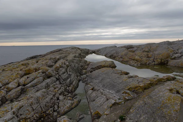 Norvegia Isola Averoy Paesaggio Nordico Nord Autunno Foto — Foto Stock