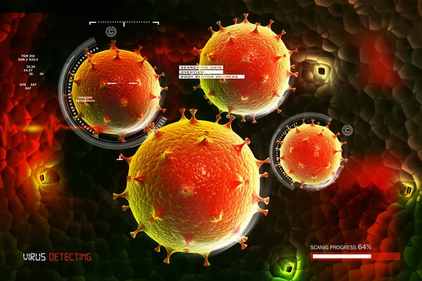 Siyah Arka Planda Virüs Şekil — Stok fotoğraf