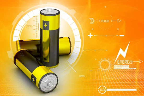 Batteries Color Background — Stock Photo, Image