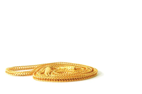 Золотая Шея Белом Фоне — стоковое фото