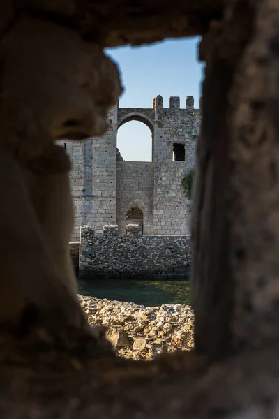 Raam Zicht Het Venetiaans Fort Methoni Peloponnesos Messenia Griekenland — Stockfoto